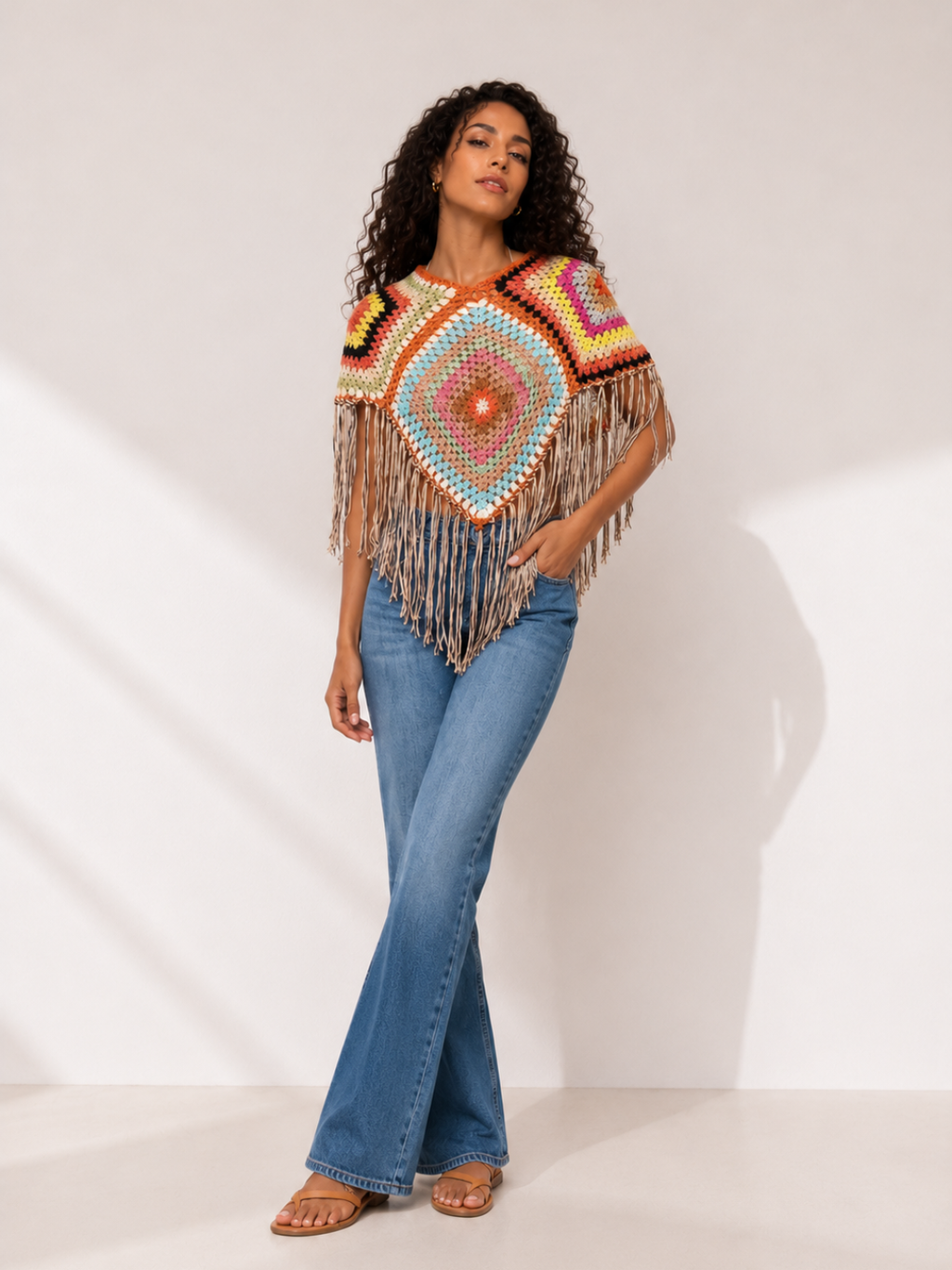 Poncho de Crochet